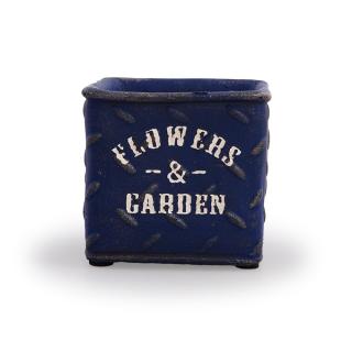 Kameninový květináč FLOWERS &amp; GARDEN námořní modrý