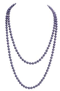 Korále náhrdelník fialová perleť 140 cm