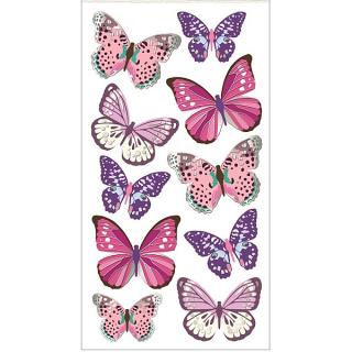 Anděl Samolepky Motýli s 3D křídly 21,5 x 10 cm