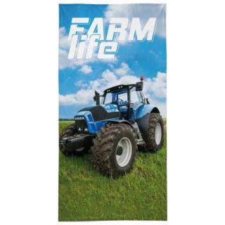 Detexpol Osuška Traktor Blue Farm 70 x 140 cm