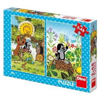 Dino Puzzle Krtek 2x48dílků v krabici