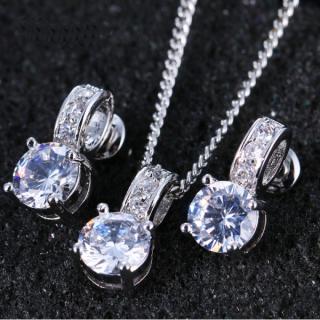 Fally Jewelry Souprava náhrdelníku a náušnic Cubic Zirconia Crystal