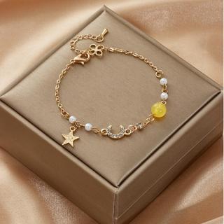 Fashion Jewelry Elegantní náramek Moon Star Yellow OJ430