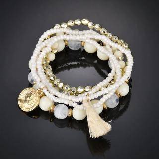 Fashion Jewelry Sada náramků 6 ks bílý mix