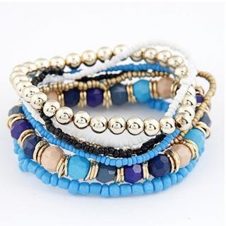 Fashion Jewelry Sada náramků 7 ks modrý mix