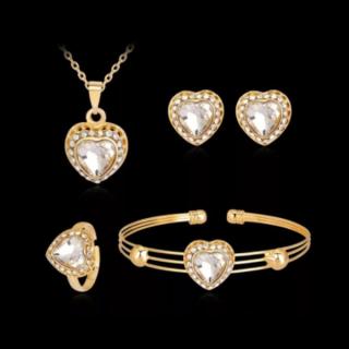 Fashion Jewelry Souprava náhrdelníku, náušnic, náramku a prstenu OJ393