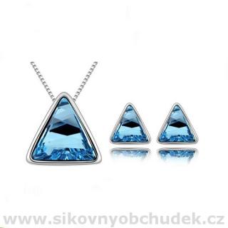 Fashion Jewelry Souprava šperků Triangles Blue