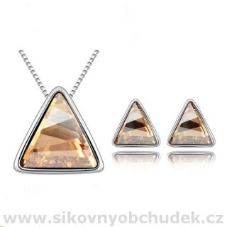Fashion Jewelry Souprava šperků Triangles Gold