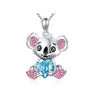 Lilley Jewelry Náhrdelník koala Blue Heart JN646-92