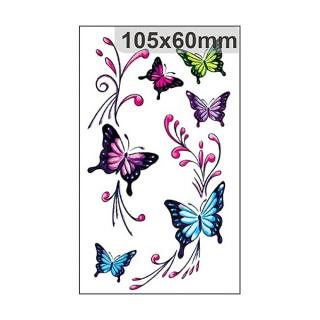 Rocolo Design Dočasné tetování Neonoví motýli 10 x 6 cm J-23