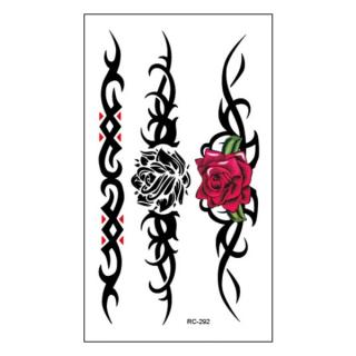 Rocolo Design Dočasné tetování Růže ornamenty 10,5 x 6 cm