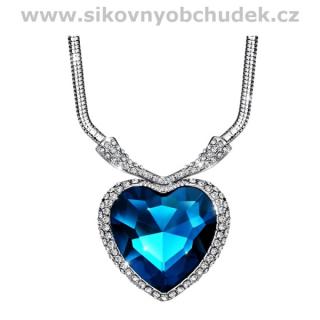 Swarovski Elements Luxusní náhrdelník Srdce oceánu SN428