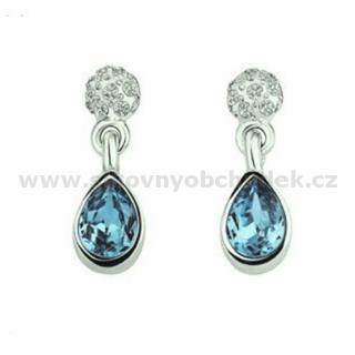 Swarovski Elements Náušnice pro náročné sea blue SWE130