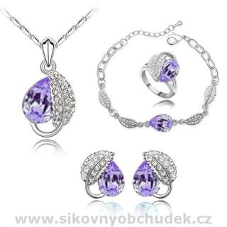 Swarovski Elements Souprava lístečky Violet SWS416