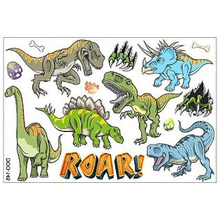 Tetování barevné pro děti Dinosauři Roar