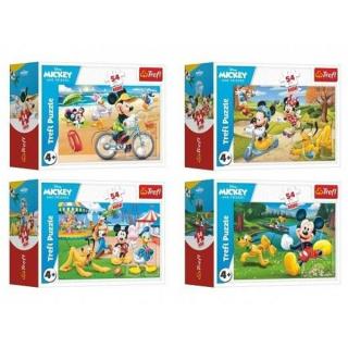 Trefl Minipuzzle Mickey Mouse Den s přáteli v krabičce 54 dílků