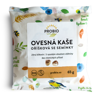 Kaše ovesná oříšková se semínky 65 g BIO PROBIO