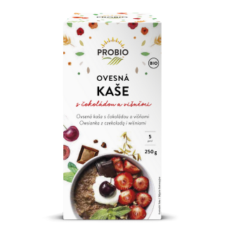 Kaše ovesná s čokoládou a višněmi 250 g BIO PROBIO