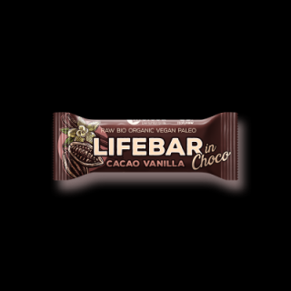 Lifebar InChoco tyčinka kakao a vanilka RAW BIO 40g