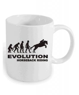 Hrnek evoluce jízda na koňi
