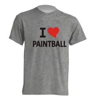 tričko s potiskem i love paintball