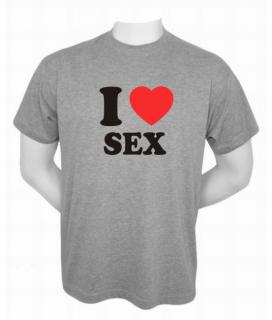 Tričko s potiskem I love sex