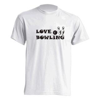 tričko s potiskem love bowling