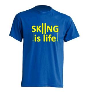 tričko s potiskem skiing is life