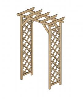 Dřevěná zahradní pergola impregnovaná