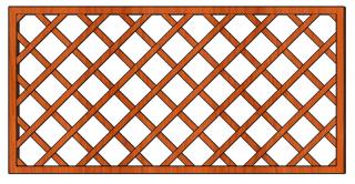 Ozdobná dřevěná mříž Jana 90x180