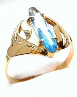 zlatý prsten aquamarínem 226040109a