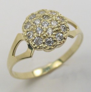 zlatý prsten se zirkony 223041164