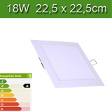 Led panel hranatý 18w, 22,5 x 22,5 cm, 1260Lm, denní bílá