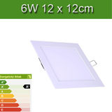 Led panel hranatý 6w, 12 x 12 cm, 360Lm, denní bílá