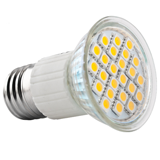 LED žárovka 24×SMD5050, E27 5W 370Lm teplá