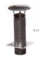 Nerezová komínová stříška s podstavou pr.200 mm