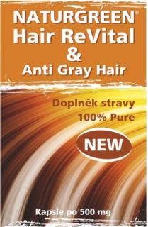 Naturgreen HairReVital &amp; Anti Gray Hair 120 kapslí