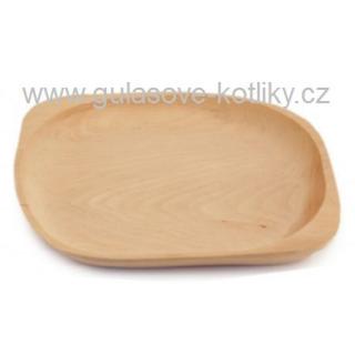 malý dřevěný talíř dubový