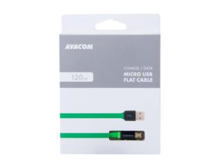 AVACOM MIC-120G kabel USB - Micro USB, 120cm, zelená