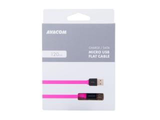 AVACOM MIC-120P kabel USB - Micro USB, 120cm, růžová