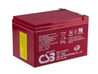 CSB 12V 15Ah olověný akumulátor DeepCycle AGM F2 (EVH12150F2)