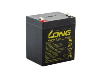 Long 12V 5Ah olověný akumulátor F1 (WP5-12B F1)
