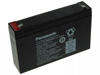 Panasonic  6V 7,2Ah olověný akumulátor F1 LC-R067R2P