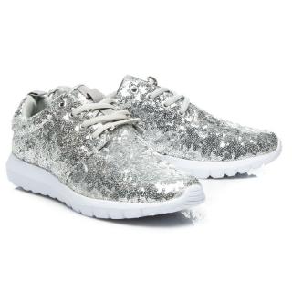Diamond luxusní boty - stříbrné tenisky