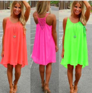 Letní šaty krátké - Neon - více barev