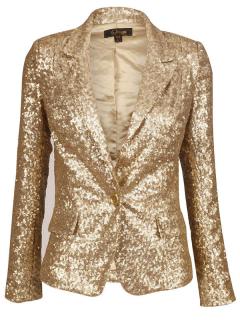 Luxusní sako s flitry zlaté