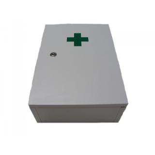 Lékárnička nástěnná dřevěná bílá 43x30x14cm - prázdná