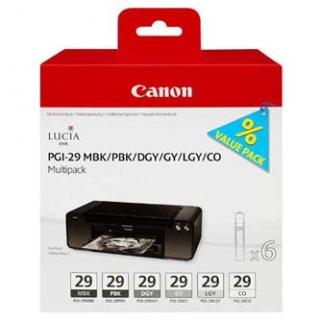 Canon originální ink PGI-29 MBK/PBK/DGY/GY/LGY/CO Multi pack