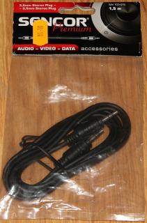 Sencor kabel 3.5 mm stereo jack, 1.5m