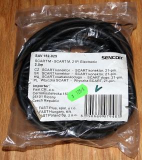 Sencor Scart M kabel, 2.5 m